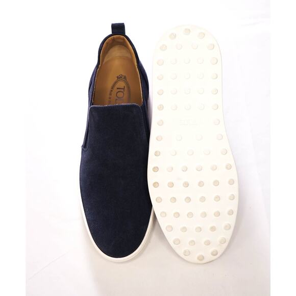 $825 TOD\'S - Navy Blue Suede Loafers - US 8 (7UK)